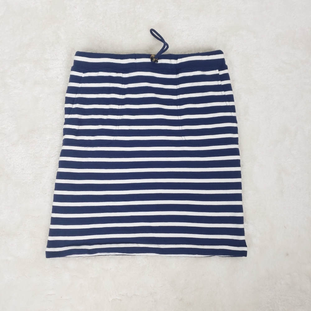 Vineyard Vines Navy Striped Cotton Pencil Skirt